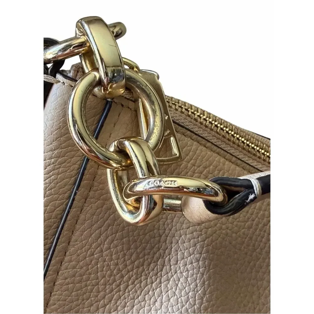 Coach Chelsea Hobo 32 Beechwood Pebbled Leather Shoulder Crossbody Bag
